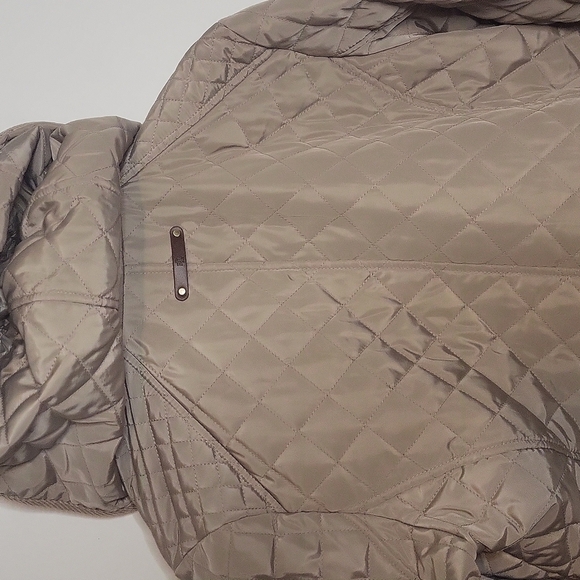 Ralph Lauren Lauren Quilted Taupe Jacket Size L - Picture 14 of 14